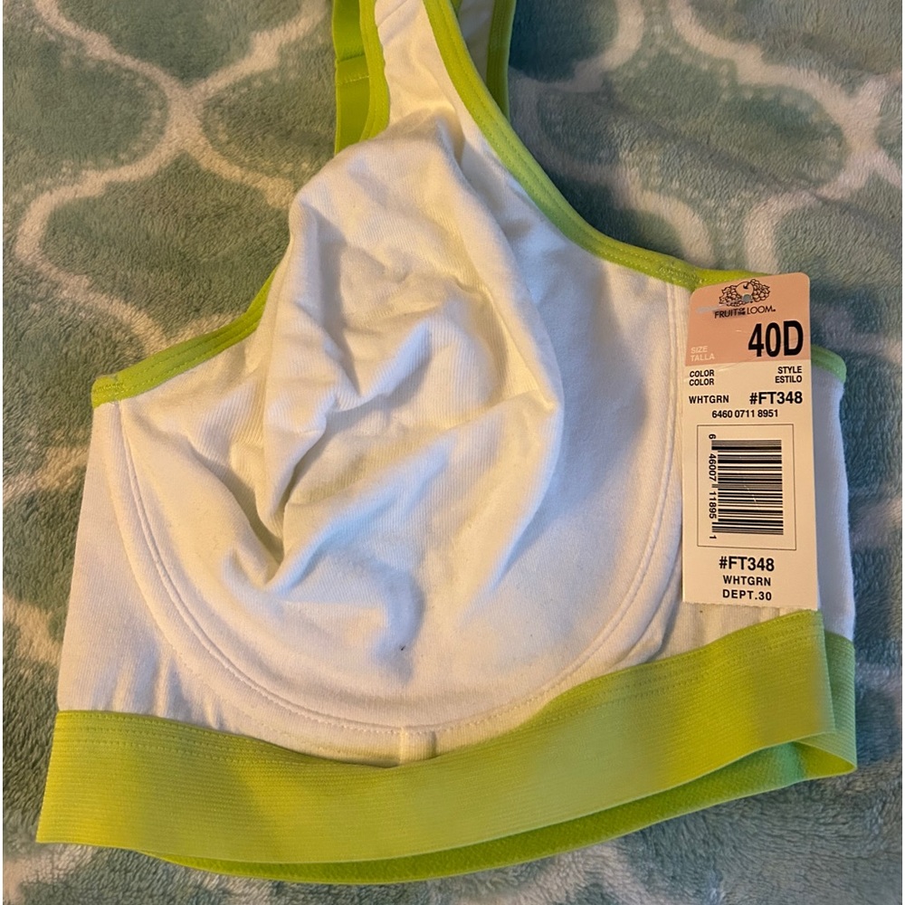 Fruit of the Loom cotton underwire bra, 40D, NWT